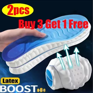 4D Work Boot Shoes Insoles Hiking Trainer Inner Gel Soles Foot Inserts Support - Picture 1 of 20