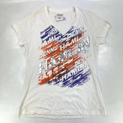 Женская футболка Nascar Chase Auntentics Fedex Racing с v-образным вырезом белый топ размер XL - Изображение 1 из 4