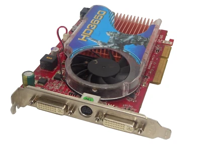 GeCUBE RADEON HD 3650 1GB DDR2 AGP GRAFIKKARTE DUAL DVI S-VIDEO  #GK10825 - Image 1 of 2