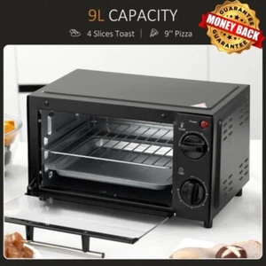 Mini Horno 9L Encimera Parrilla Eléctrica Tostadora Horno Controlador de Tiempo 750W - Reino Unido - Imagen 1 de 9