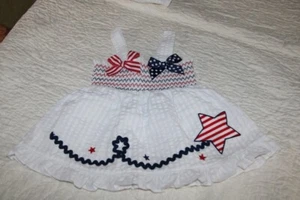 Goodlad Baby Girl Red, White and Blue Summer Dress w/Underpants Size 12 Mos NWT - Picture 1 of 6