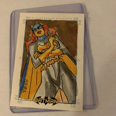 2008 DC Comics Batman Archives  Sketchafex Artist Sketch Card Batgirl Awesome!! - Image 1 of 4