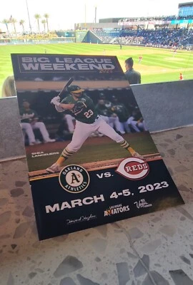 2023 Oakland A’s vs Cincinnati Reds BIG LEAGUE WEEKEND PROGRAM Las Vegas 3/4 - 5 - Image 1 of 2