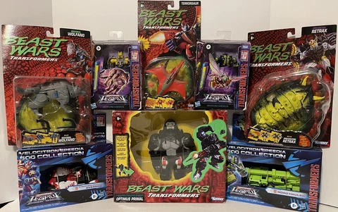 TRANSFORMERS LEGACY BEAST WARS OVERRIDE VOYAGER LEADER CLASS OPTIMUS PRIMAL LOT Cover