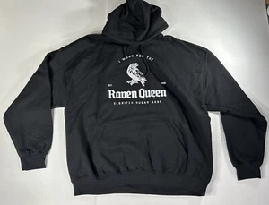 DUNGEONS AND DRAGONS I Work for the Raven Queen Warlock Hoodie Black Size XL - Picture 1 of 11