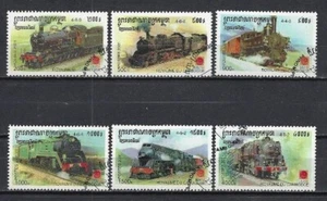 Züge Kambodscha 2001 (46) Yvert Nr. 1846 bis 1851 gestempelt used - Bild 1 von 1