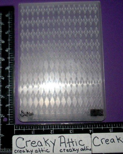 STAMPIN UP ARGYLE DIAMONDS FOLDER DRY EMBOSS TEXTURED IMPRESSIONS ...