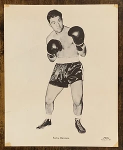 FOTO 8x10 DEPORTES PIXY ROCKY MARCIANO CAMPEÓN DE BOXEO PESO PESADO AÑOS 60 - Imagen 1 de 2