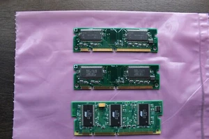 HP 3200 PRINTER MEMORY & OTHERS, 3 MODULES OF PC100, 2 X 16MB, 1 X 12MB, 1 OWNER - Picture 1 of 2
