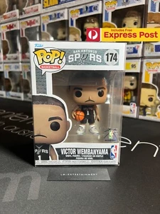 SAN ANTONIO SPURS VICTOR WEMBY WEMBANYAMA NBA FUNKO POP VINYL FIGURE #174 + P/P - Picture 1 of 8