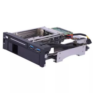 Dual Bay 2.5" 3.5" Hard Drive HDD Trayless Internal Rack Q8J2 - Picture 1 of 10