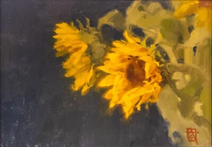 "Sunflower" Original Painting by Aaron Coberly - Picture 1 of 6