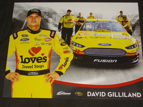 2015 DAVID GILLILAND #38 LOVE'S TRAVEL STOPS VERSION 2 NASCAR POSTCARD Cover