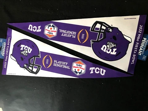 2pc. TCU Horned Frogs 2022 NCAA Playoff Fiesta Bowl Game Pennants Cover