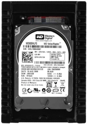 Hard Drive Dell 0F615H F615H WD800HLFS 80GB 10000RPM 16MB SATA II 3.5" Inch - Image 1 of 3