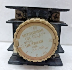 Mitsubishi UN-TR4AN On Delay Timer Relay 0.1–60s Time Range Used - Picture 1 of 8