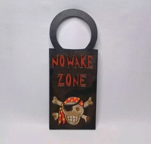 No Wake Zone Pirate Door Hanger Sign - Picture 1 of 13