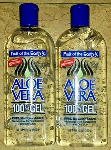 (2) Bottles Fruit Of The Earth Aloe Vera 100% Gel 12 oz - Picture 1 of 1