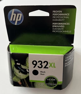 HP 932XL Black Noir High Yield Original Ink Cartridges CN053AN Sep 19 Sealed NEW - Picture 1 of 4