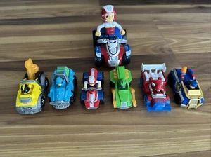 Paw Patrol Large Vehicle Lot of 8 Toy Rescue Vehicles with Action Figures Pups - Picture 1 of 3