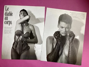 Linda Evangelista Vogue photographie 1989 presse clipping Steven Meisel Diable - Picture 1 of 4
