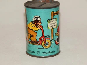 Blech Spardose  Nassauische Sparkasse  ca. 8,5 cm hoch  Ø ca. 5,7 cm - Bild 1 von 9