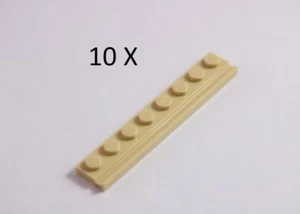 LEGO® Tan Plate, Modified 1 x 8 with Door Rail Part 4510 - Picture 1 of 10
