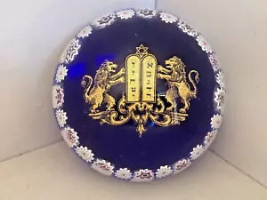 Vintage Murano Judaica Glass Ten Commandment Paperweight - Picture 1 of 8