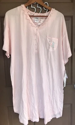 Camisón ARIA Komar Nuevo con Etiquetas TALLA 2XL (24/26) Rosa Pastel Algodón/poliéster ¡Comodidad! Foto 1 de 4