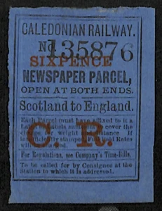 GB Scotland CALEDONIAN RAILWAY Newspaper Stamp 6d Mint MNG VS25 - Picture 1 of 12