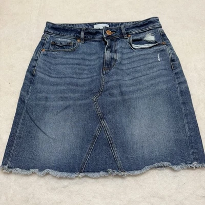 Ann Taylor LOFT женщин Jean юбка w/сырой край размер 2 - Изображение 1 из 4