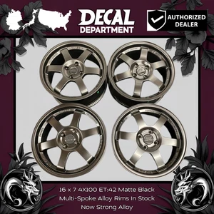 4PCS 16 x 7 4x100 ET:42 CB:73.1 Gloss Black Aftermarket Wheels USA Fits Honda - Bild 1 von 1