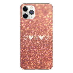 Coque en silicone imprimée compatible Apple iPhone 11 Pro Paillettes coeur - Photo 1 sur 6