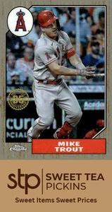 2022 Topps Chrome #87BC-1 Mike Trout 1987 Topps Baseball 35th Anniversary - Picture 1 of 2