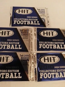 2010 SAGE Hit Football Cards High Series (#51-100) Lot of 5 Packs of 5 Cards Ea. - Bild 1 von 3