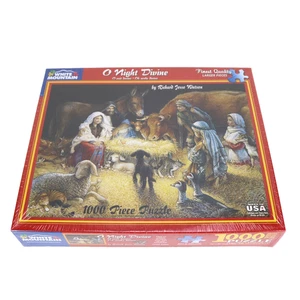 White Mountain Puzzle "O Night Divine" 1000 Piece Jigsaw Puzzle * NEW Sealed - Picture 1 of 8