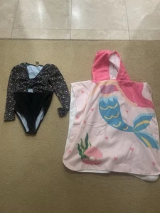 Girls Bathing Suite And Cover Up - Picture 1 of 3