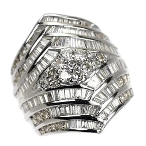 Anillo de diamantes Pt900 3,00 quilates - Auténtico envío gratuito desde Japón - Auténtico SELBY_JAPAN - Imagen 1 de 4