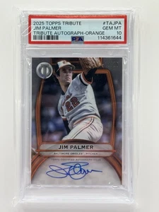 2025 Topps Tribute Jim Palmer On Card Auto Orange /25!! Orioles! PSA 10!! - Picture 1 of 2