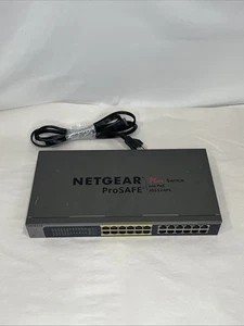 NETGEAR JGS516PE ProSafe Plus 24-Port Gigabit Ethernet Switch w/ PoE With Plug - Picture 1 of 10