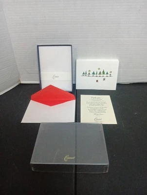 10 Crane’s Christmas Classic Trees Blank Cards & Red Lined Envelopes Open Box  - Image 1 of 4