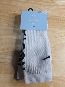 Nike Nocta Drake Crew Socks White / Black Size Men 6-8 Wmn 6-10 - Picture 1 of 5