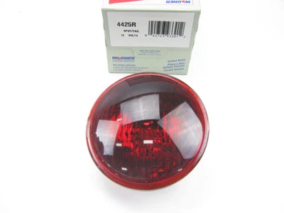 Wagner 4425R Sealed Beam RED Light Lamp Bulb 18W 12.8V  PAR 36 Bulb 4 1/2" - Image 1 of 4