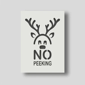 No Peeking Weihnachtsschablone zum Kartenbasteln, Wandbild, Weihnachtsbasteln. - Bild 1 von 8