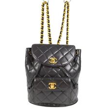 Chanel Black Lambskin Duma Backpack Large 19370