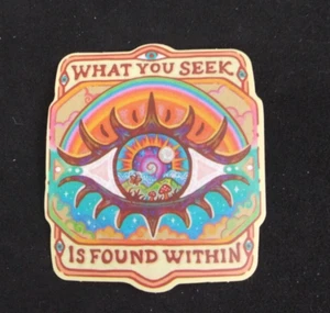 What You Seek Is Found Within Peace & Love Sticker 2.18" x 1.78" (E) - Picture 1 of 2