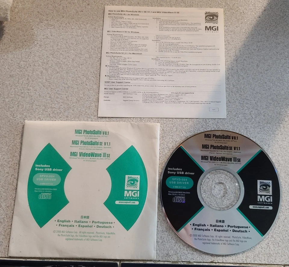 Vintage MGI Software Photo Suite 8.1 Bundle  Sleeve Included 2000 Win 98 ME 2000 - Image 1 of 1