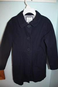 NWOT Gymboree Uniform Shop School Girls Size 5-6 Navy Blue Lined Trench Coat - Picture 1 of 5