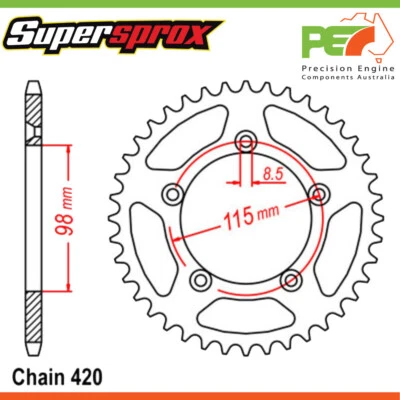 Nuevo * Supersprox * Piñón trasero para adaptarse a KTM 65 SX 65cc, 00-01 Foto 1 de 4