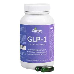 GLP-1 Weight Loss Fat Burner - 90 Capsules - Choline, Chromium, MCT, Pack of 1 - Picture 1 of 5